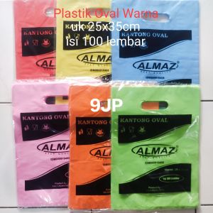 Kantong Plastik Oval Warna 25x35 Isi 100 Lembar