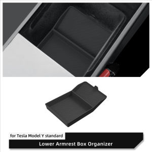 Hộp Đựng Đồ Dưới Tay Vịn Bằng Silicon Cho Tesla Model Y Standard RWD 2026 Khay Đựng Đồ Trung Tâm Thảm Lót Nhẹ Gấp Gọn Được Thảm Xe Hơi
