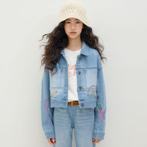 LOVESASAKIDS | Original Colorful Embroidered Twill Denim Jacket