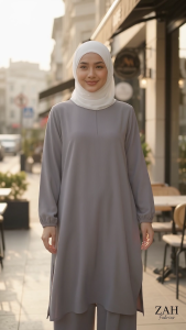 Suit Safina Long Blouse with Plazo Cey Ironless Umrah and Haj