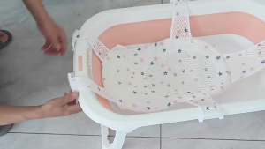 Large Size Baby Bath Net Adjustable Non-Slip Shower Mesh 5 Wings Bath Tub Seat Support Net