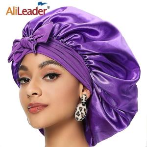 Satin Bonnets Silk Satin Bonnet Cap Night Sleep Hat Hair Bon