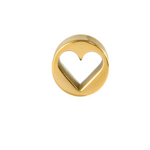 1/2PCS 18K Gold Plated Round Waist Heart Hollow Ear Tunnels & Plugs Ear Strengther Ear Gauge Expansion Piercing Earring Saddle