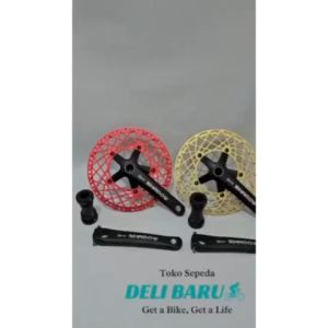 Crank Syte Shadow Single 56T & Hollowtech II Alloy untuk Sepeda Lipat