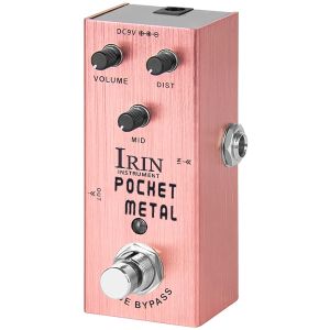 IRIN | IRIN Pocket Metal Electric Guitar Effect Pedal Portable Pink Medium Frequency Distortion Effector Guitar Accessories Parts