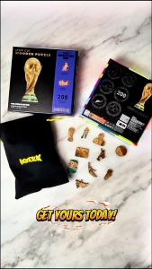 Official FIFA World Cup 26 Wooden Puzzle 300 Laser-Cut Pieces Premium Collectors Item Solid Wood