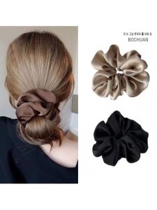 ยางรัดผมทรงกลมขนาดใหญ่สไตล์ฝรั่งเศส ยางรัดผมสไตล์เกาหลี ยางรัดผมสำหรับผู้หญิง ยางรัดผมทรงหางม้า ยางรัดผมแบบหรูหรา