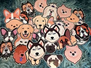 Dog Cute Sticker | Pet Sticker Vinyl Sticker - Waterproof, Perfect for Tumbler Bottle Organizer Vehicle Gadget - Premium Quality with Glossy Finish