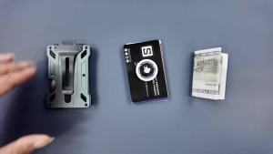 Air Tag Wallet for Men Minimalist Slim Metal Money Clip Wallet RFID Blocking Aluminum Cash Credit Card Holder