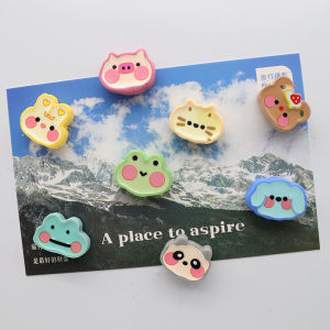 5/8/10Pcs Mini Crocodile Frog Rabbit Dog Cat Bear Panda Animal Resin Fridge Magnets Strong Magnetic for Photo Message Home Decor