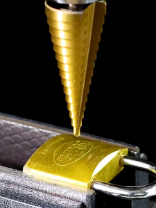 ชุดดอกสว่าน 3 ชิ้น ทรงเจดีย์ ขั้นบันได ชุบไทเทเนี่ยม HSS เจาะรู ขยายรู คว้านรู ดอกเล็ก-ใหญ่ ขนาด 4-32 4-20 4-12