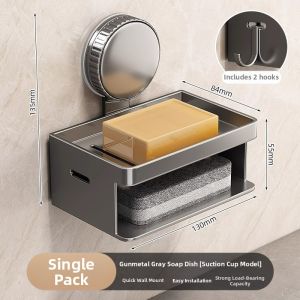 Hourleey | Suction Wall-mounted Soap Dish