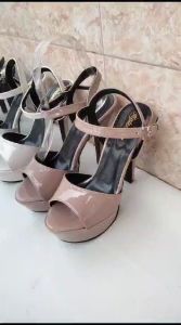 Maleeka Shoes - High Heels Wanita 13cm Glossy Premium Casual Anti Slip