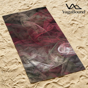 BILIBILI | Pink-Gray Smoke Swirls Luxury Beach Towels Crafted from Combed Cotton Plush and Absorbent Beach Towel or Pool Towels
