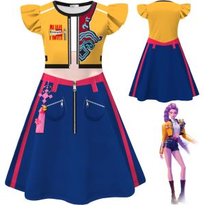 2025 K-Pop Zoey Rumi Cosplay Costume Halloween Hunters Girl Group Idol Role Playing Game Dress Up Costume for Kids