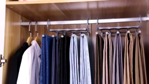 5 in 1 Hanger Folding Storage for Pants Clothes Towels Trousers Storage Rack