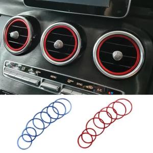 Mercedes Benz C Class W205 GLC Class Xe Điều Hòa Không Khí Thông Hơi Vòng Trong Viền Miếng Dán Trang Trí Kim Loại Phụ Kiện Trang Trí