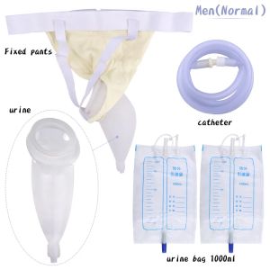 Silicone Reusable Urine Collection Bag Comfortable Urine Collector Male Incontinence Urinal Pee Holder Bag for Bedridden Patient