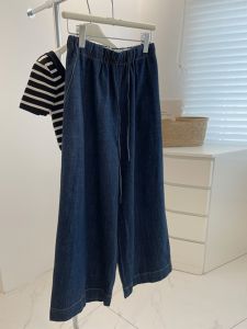 กางเกงยีนส์ทรงตรงเอวสูงทรงหลวมสำหรับผู้หญิง กางเกงขายาวทรงหลวมขากว้างทรงสลิมฟิต ทรงหลวม สไตล์ญี่ปุ่น สไตล์ย้อนยุค ฤดูใบไม้ผลิและฤดูใบไม้ร่วง