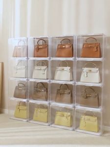 【🇸🇬 SG Seller】Transparent Acrylic Magnetic Bag Storage Popmart Figurine Display Box Cosmetic Perfume Storage Shoes Books Cups Storage