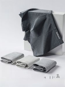 Miiow | Mens Pure Cotton Underwear Breathable Boxer Shorts Antimicrobial Crotch Four Corners Flat Angle Pants Autumn New Style MiiOW