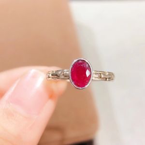 Montagne Jewelry 925 Silver Ring Elegant Design 820 Fine Jewellery Natural 5x7mm Ruby Ring