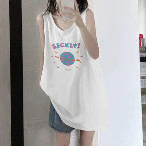 Áo Ba Lỗ Không Tay Cotton Nguyên Chất Cho Nữ Mùa Hè Thiết Kế Cổ Treo Rộng Rãi Không Tay Áo Khoác Ngoài Thoải Mái Thoáng Khí