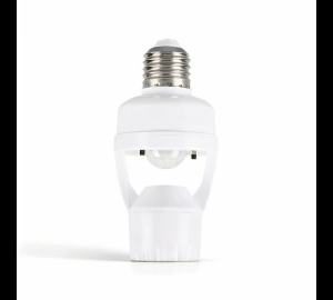 E27 Motion Sensor Light Socket Adapter Screw in PIR Motion Detector Lamp Holder 100-240V Smart Light Switch Base for LED Bulbs