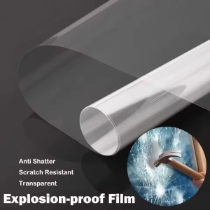 Explosion-Proof Safety Window Film Transparent Safety Glass Protective Film Self-Adhesive Shatterproof And Explosion-Proof.
