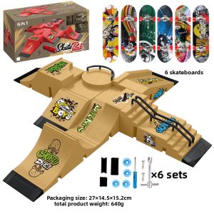 ToysProfessional Finger Skateboard DIY Skateboard Park Ramp Accessories Technology Deck Scene Venue Combination Toys Small Gifts