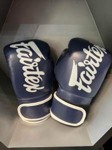 Fairtex BGV14 Microfiber Muay Thai Boxing Gloves Navy Blue