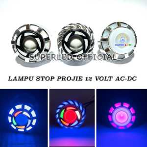 LAMPU STOP PROJI BELAKANG REM PROJIE MINI RAINBOW SPIRAL / BULAT BISA UNTUK SEMUA JENIS MOTOR UNIVERSAL - TPV