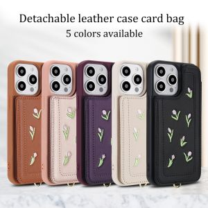 New Phone Case For Samsung Galaxy A56 A36 A16 A55 A35 A15 A54 A34 A14 5G Beautiful Flower Card Slot Leather Back Casing