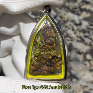 Gold Leklai Pendant 黄金力泥吊坠 Leklai Amulet 马来西亚力泥 100% Natural Leklai Malaysia