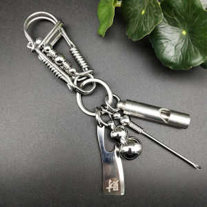 Handmade Stainless Steel Bird Keychain 304 Simple Practical Mens Car Anti-Lost Waist Hanging Accessory Key Chain
