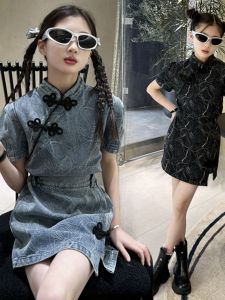 ชุดเดรสเด็กผู้หญิง ชุดเด็กสไตล์จีนฤดูร้อน กระโปรงสั้นเข้ารูป ชุดกระโปรงจีน ชุดเด็ก ชุดเด็กผู้หญิง ชุดเด็กผู้ชาย