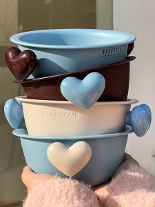 Xô Đựng Trái Cây Hình Trái Tim Hai Lớp Nhỏ Dùng Trong Nhà Bếp Khay Đựng Rau Củ Quả Khay Đựng Nước Đồ Dùng Nhà Bếp Thương Hiệu Mỹ Hào