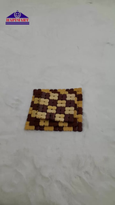 Alas Piring Bamboo Tahan Panas Bulat & Kotak 15.5cm x 14.2cm & 12.5cm Tatakan Meja Makan