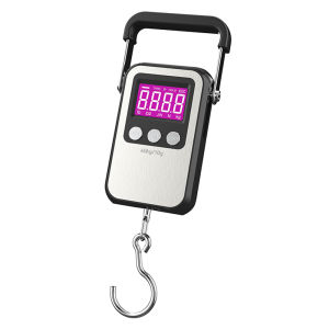 60kg/10g LCD Digital Fishing Hanging Scale Portable Rechargeable Electronic Hook Scale Travel Luggage Scale Weighing Balance