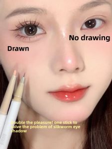 Sweet Mint Crystal Dual-Ended Eyeliner Highlighting Illuminating Shading Pen Natural Looking Eyelid Enhancing Liquid Pen