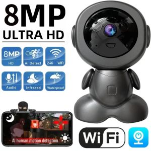 8MP 4K IP Camera Wifi Surveillance Robot HD Cloud Smart Home Two Way Audio CCTV Network Wifi Camera Wireless Baby Monitor Camera