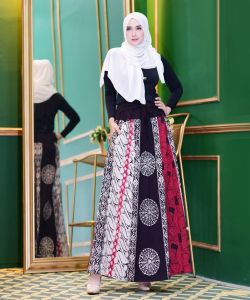ROK CAP BAWAHAN WANITA PANJANG JUMBOTREND KLOK MAYUNG ROK KOMBINASI BATIK TREND PEKALONGAN