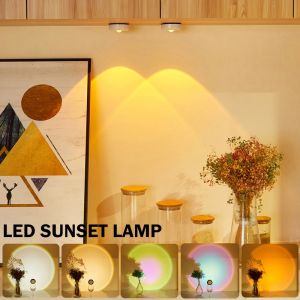 ไฟตู้ LED สัมผัสพระอาทิตย์ตกโคมไฟกาวตนเองติดบนผนังตู้ตู้เสื้อผ้าห้องนอนไฟกลางคืนตกแต่งแบตเตอรี่ขับเคลื่อน