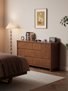 DONGMU | Modern Storage Drawer Cabinet Solid Rubber Wood
