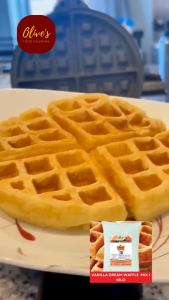 Olive’s Vanilla Dream Waffle Batter Mix 1KG | Easy Mix | Sweet Vanilla Flavor | Crispy & Fluffy