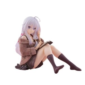 Bandai | 9cm Anime Wandering Witch: The Journey of Elaina Figure Elaina Knit Dress Sitting Posture Action Figure PVC Model Toy Collection