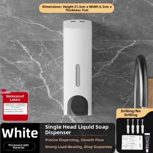 DADIAN | Wall Mounted No Drill Soap Dispenser Press Bottle
