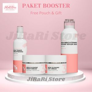 (Free Gift) LS SKINCARE PAKET GLOWING BRIGHTENING BOOSTER ORIGINAL BPOM (Untuk Kulit Susah Putih)