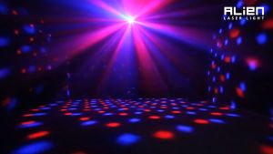 BAVIN RGB LED Stage Light Crystal Magic Ball With RG Laser Projector Party Effect Lamp