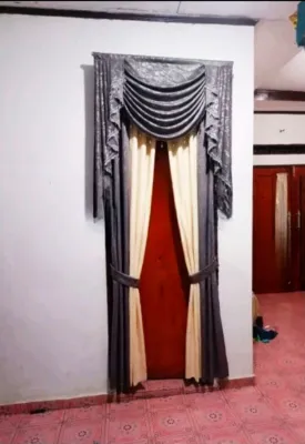Gorden Pintu model gelombang spanyol rumbai Tirai Pintu Kamar Tidur
